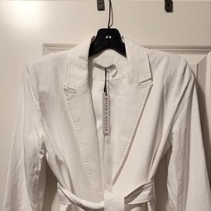 Alice and olivia linen military style blazer